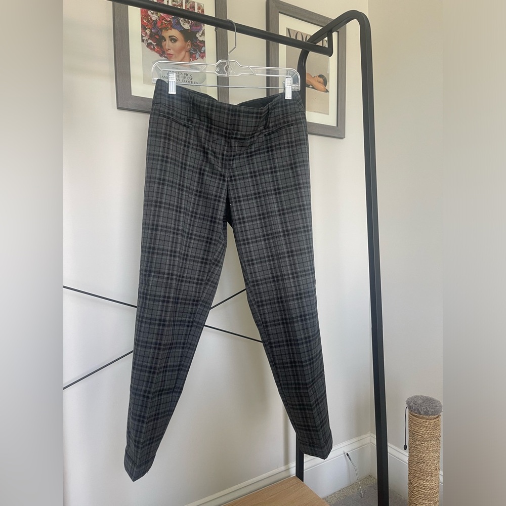 Ann Taylor LOFT Marisa Straight Plaid work pant/trouser